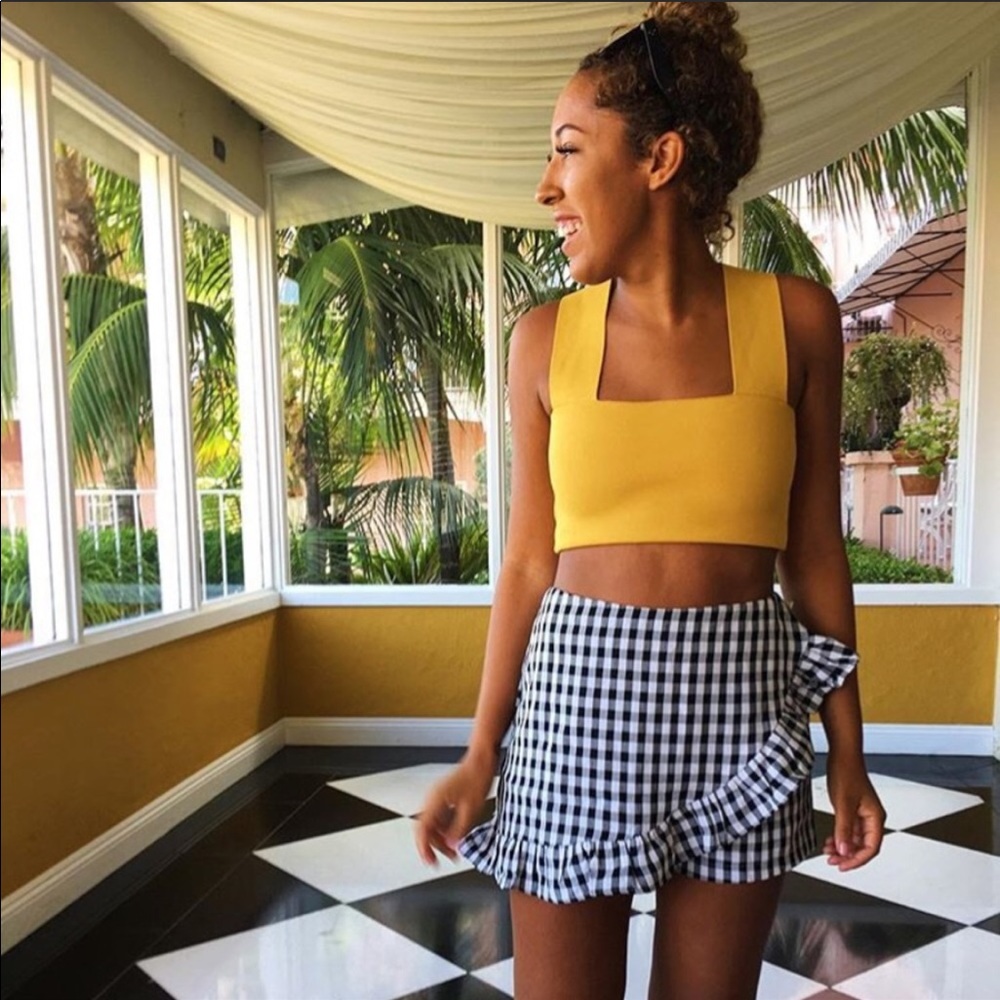 LF seek the label bandage square crop top sz XS